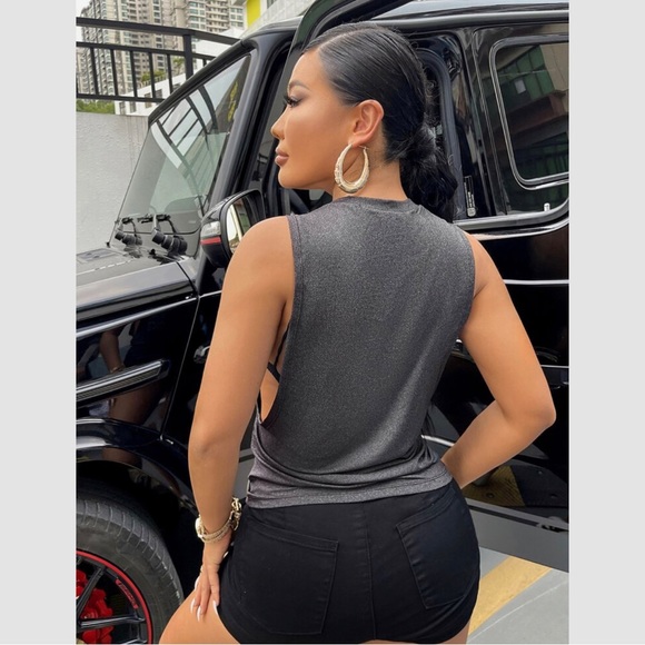 ★ NWOT Shein Tan top - Dark Gray ★ - Picture 7 of 10